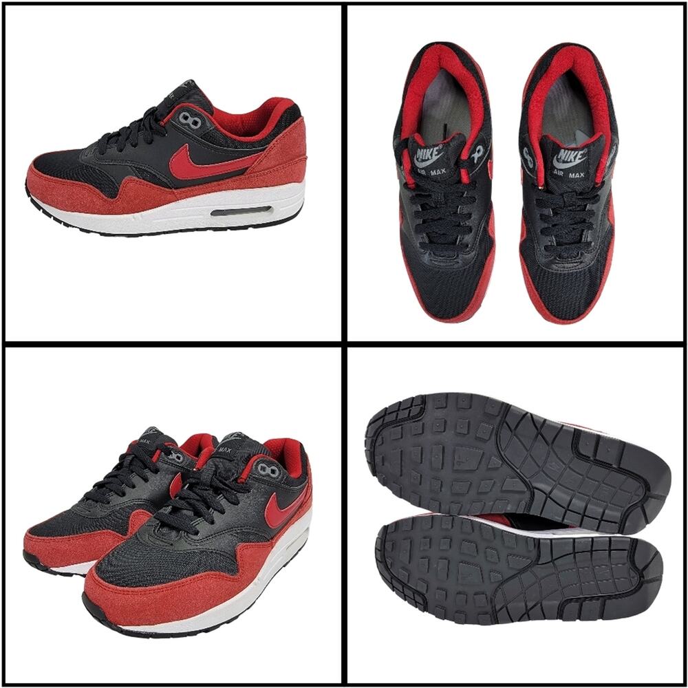 Nike Air Max Women's Suede Athletic Shoes - Red/Black
